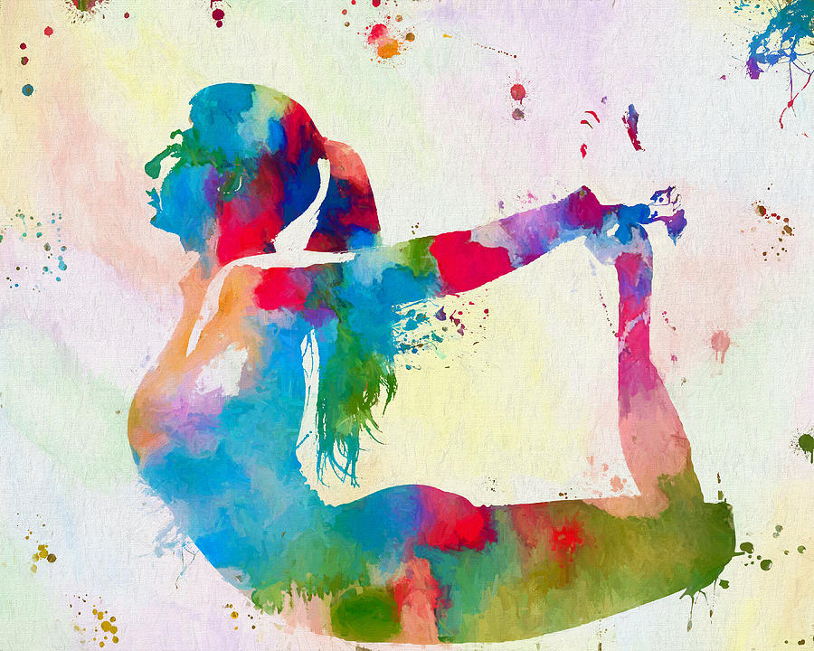 Yoga Pose - Painting by Sheva Chaya // Safed Art – shevachaya